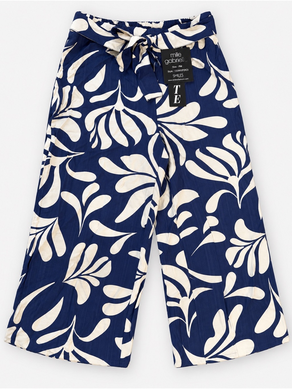 Mlle Gabrielle Navy and Cream Floral Skort